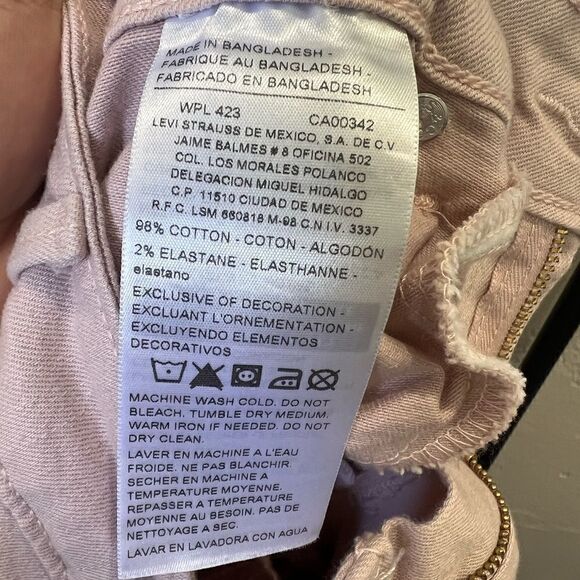 Denizen from Levi’s, low rise straight crop denim jeans, blush, size 29 - Picture 9 of 13